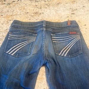 7 For All Mankind Blue Boot Cut Jeans